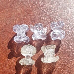 Vintage GoGo’s Crazy Bones Lot (5)  Clear / Crystal Figures Translucent